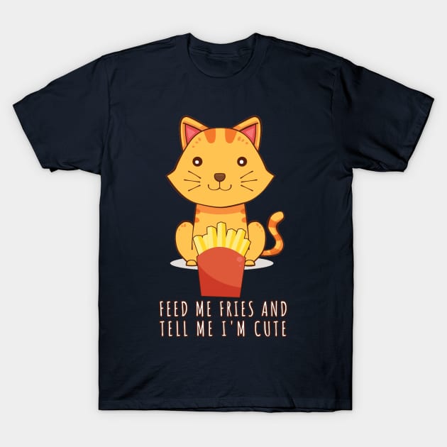 Cat Fries T-Shirt by JKA